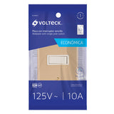 Interruptor sencllo dorado lnea economca volteck