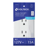 Tomacorriene doble blanco linea classic voleck
