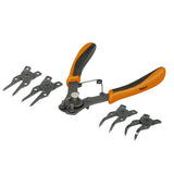 Pinza 6" ara anillos de retencion 4 cabezas cambiables truer..