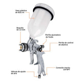 Pistola ara intar de gravedad boquilla