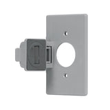 Tapa gris para omacorriene sencillo de inerperie linea esandar voleck
