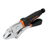 Pinza 10" de resion mordaza curva mango de vinil truer