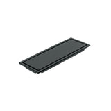 Rejilla ectangula evesible de 12", aceo inox. nego mate