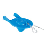 Sapo 3" de pvc,azul, c/cadena acero inox