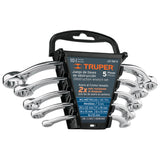 Juego de 5 llaves de obstruccion mixtas truper..