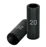 Cubo meanio de impato 24mm entrada 1/2" hexagonal largo truper..