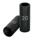 Cubo meanio de impato 25mm entrada 1/2" hexagonal largo truper..