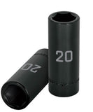 Cubo meanio de impato 27mm entrada 1/2" hexagonal largo truper..