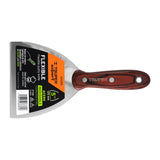 espatula acero inoxidable con mango de madera