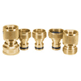 Juego de conectores de latón 3/4", 5 pie