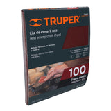 LIJA DE ESMERIL GRANO 100 ROJA TRUPER