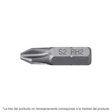 Juego de 5 puntas para desarmador ph0 2"..