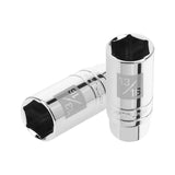 Cubo meanio para bujia 13/16'' entrada 3/8'' hexagonal largo truper..