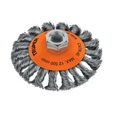 cepillo de alambre tipo conico trenzado para esmeriladora angular