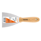 espatula rigida de metal mango de madera