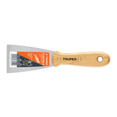 espatula de metal flexible mango de madera
