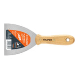 espatula de metal flexible mango de madera
