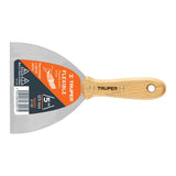 espatula de metal flexible mango de madera
