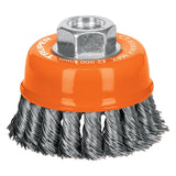 cepillo de alambre trenzado grueso de esmeriladora angular