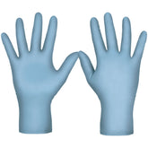 guante de nitrilo desechable azul