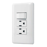 Interruptor + tomacorrente doble blanco volteck basc