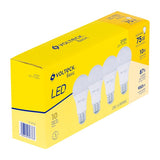 Juego de 4 bombillos 10w 120v luz calida tipo bulbo a19 volteck
