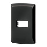 Tapa negra para inerrupor o omacorriene sencillo linea ialiana voleck