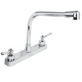 Mezcladora de fregadero 8" cuello tipo cobra puños palanca de plastico foset basic abs