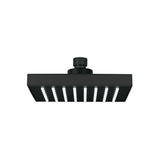 Regadera cuadrada 6", ABS, sin brazo, negro