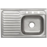 Fregadero sencillo con escuridor a la derecha 31.5"x19.5" acero inoxidable 201 oset