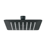 Regadera cuadrada 6", acero inox, sin brazo, negro