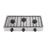 Estufa d gas d 3 qumadors, acro inox..