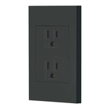 @tomacorriente doble negro linea española volteck