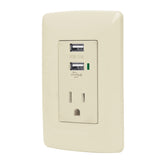 tapa con puerto usb aterrizado linea italiana