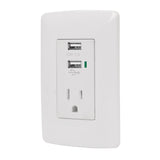 tapa con puerto usb aterrizado linea italiana