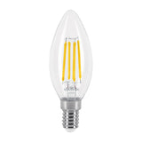 Foco tipo vela, filamento de led, 4 W, luz calida