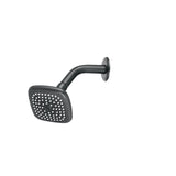 Regadera cuadrada 3-3/4" brazo y chapetón, negro