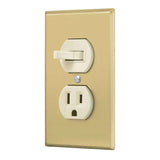 Interruptor + tomacorrente dorado de alumno lnea estandar volteck