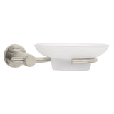 JABONERA DE METAL CON PLATO DE CRISTAL SATINADA FOSET ELEMENT..
