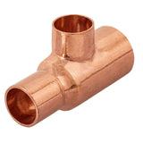tee de cobre reducida