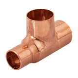 tee de cobre reducida