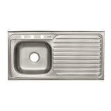 Fregadero sencillo con escuridor a la derecha 19"x39.5" acero inoxidable 201 oset
