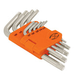 Juego de 9 llaves torx desde t10 hasta t50 truper