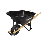 Carretilla 6ft3 plastia mangos de madera y goma ligera truper