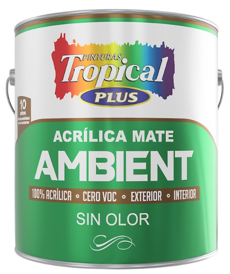 pintura acrilica ambient sin olor tropical