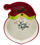 Plato gorro de navidad  23.5 X 2.5 cm