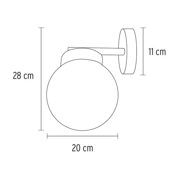 Lámpara de led para exterior tipo globo soportado