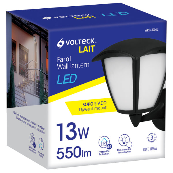 Lámpara de led para exterior tipo farol soportado