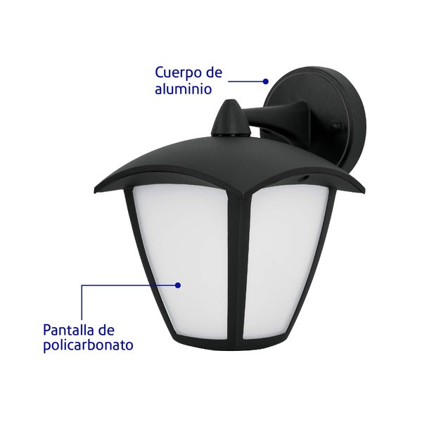 Lámpara de led para exterior tipo farol suspendido