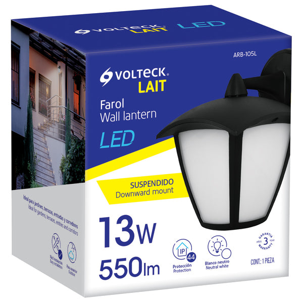 Lámpara de led para exterior tipo farol suspendido